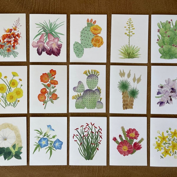 Desert Flowers Mix & Match - Blank Greeting Cards (Pick Your Own Pack)