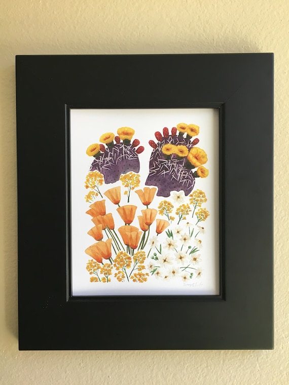 Sonoran Desert Wildflowers 8"x10" Art Print