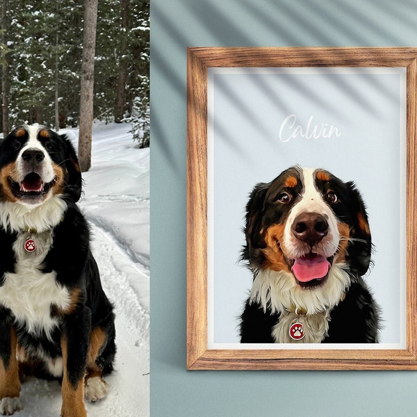 Custom Pet Portrait - Watercolor, Oil Painting of Your Beloved Dog or Cat - Personalized Gift for Pet Lovers