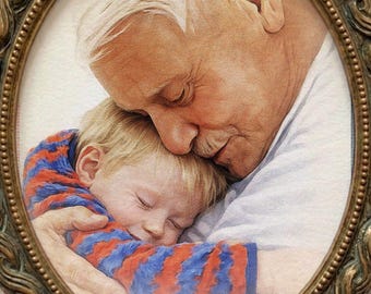 Custom Dad gift | family portraits, Oil Painting portraits (Digital Download)