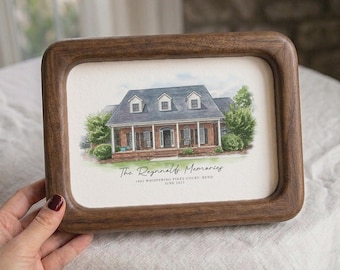 Custom House Portrait Illustration, Personalized Home Art, Housewarming Gift, Digital Download