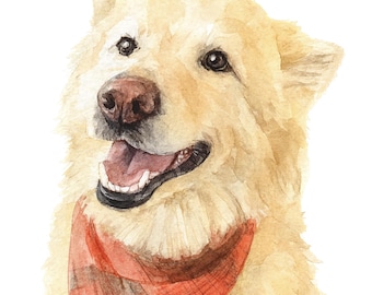 Custom Pet Portraits, Dog Memorial Gift, Dog dad gifts, Digital download