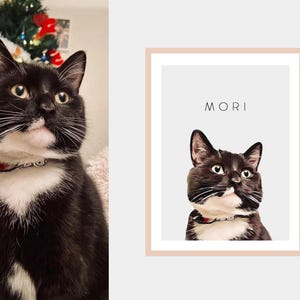 Personalized digital pet painting, realistic watercolor style – anniversary or Christmas gift.