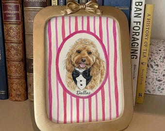 Custom Pet Portrait Watercolor Painting | Dog Memorial Art, Christmas Gift (Digital Download)