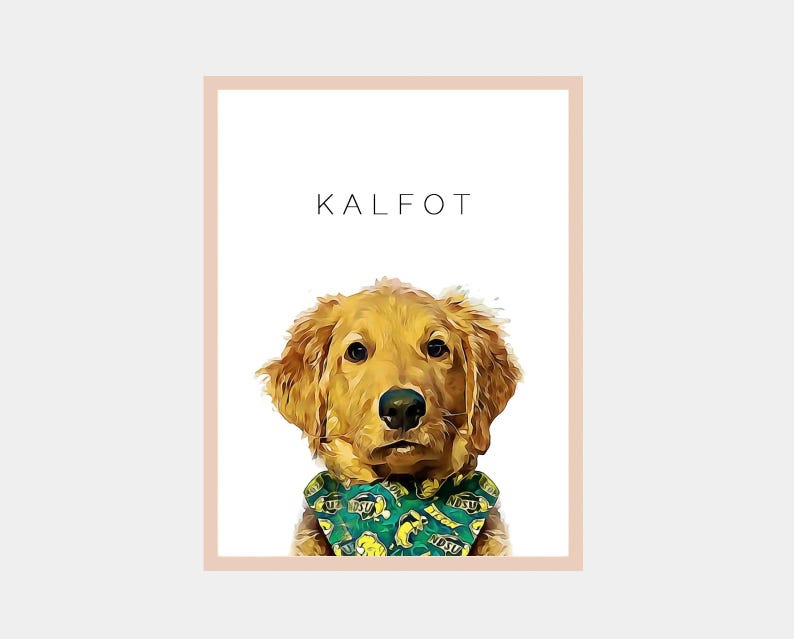 Custom watercolor Dog portrait in white background – unique pet memorial gift for Dog lovers