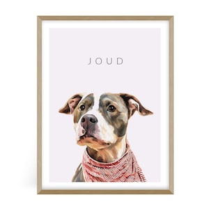 Portrait d'animal de compagnie personnalisé : peinture, dessin ou illustration personnalisé à partir d'une photo - cadeau commémoratif unique
