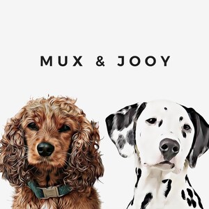 Personalized Multi-Pet Portrait: Custom Paintings from Photos - Memorial Gift for Animal Lovers