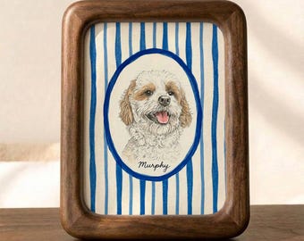Custom Watercolor Pet Portrait Painting | Dog Memorial Art, Christmas Gift (Digital Download)