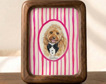 Custom Pet Portrait from Photo, Personalized Pet memorial gift (digital download)