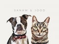 Personalized Two Pet Portraits from Photo: Pet memorial art - Digital download