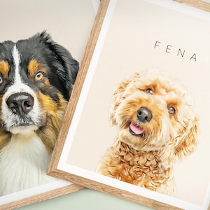 Personalized pet portrait, pet portrait from photo, Custom pet portrait, Pet Painting, pet portrait, digital pet portrait