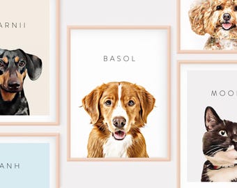 Pet Portraits from photo, Personalized Pet Painting, Digital Pet Drawing from Photo, Pet memorial, digital Pet Drawing, Digital Download