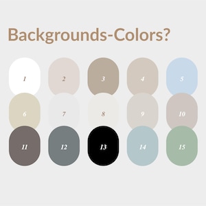Custom pet portrait background color options