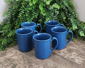 Vintage Anchor Hocking Cobalt Blue Glass Set – 2 Fountain Glasses