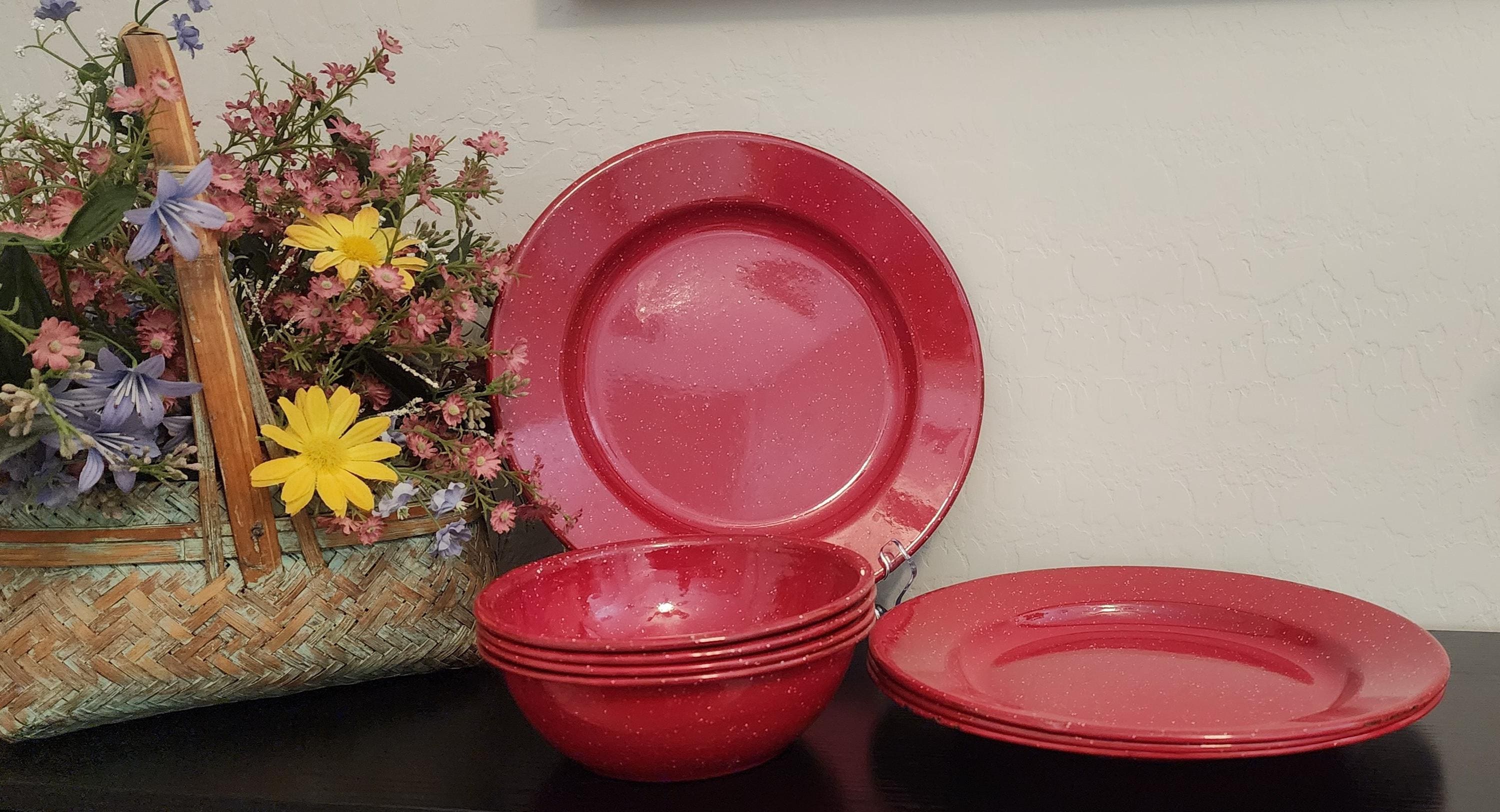 Vintage Dinnerware Red - Etsy