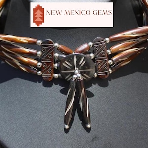 Tribal Unisex Choker, Bone Choker, Native Necklace