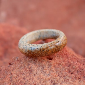 Jasper Ring, Natural Band Ring, Earthy Ring, 5.5, Japer Jewelry