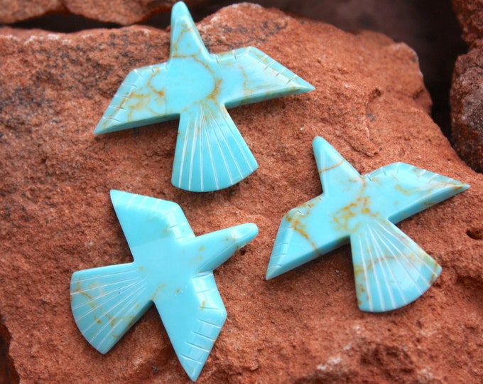 Turquoise Tbird Bead, Thunderbird Bead, Turquoise Bird, Turquoise Bead