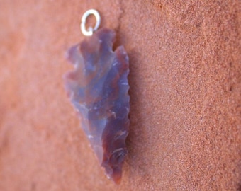 Pendentif pointe de flèche naturelle fait main, pointe de flèche indigène, bijoux pointe de flèche, pointe de flèche fabriquée naturelle