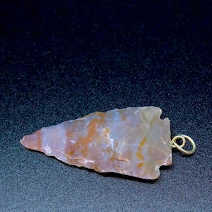 Talisman Arrowhead Indigenous Native Jewelry Earthy Arrowhead Pendant Rock Jewelry Unisex Natural Jewelry