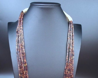 Penshell Heishi Multi Strand Necklace Natural Earthy Woodsy Pen Shell Heishi Southwest Jewelry Woodsy Jewelry