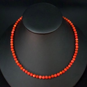 Red Coral Beaded Necklace Native Coral Jewelry Natural Coral Beaded Jewelry Southwest Coral Jewelry