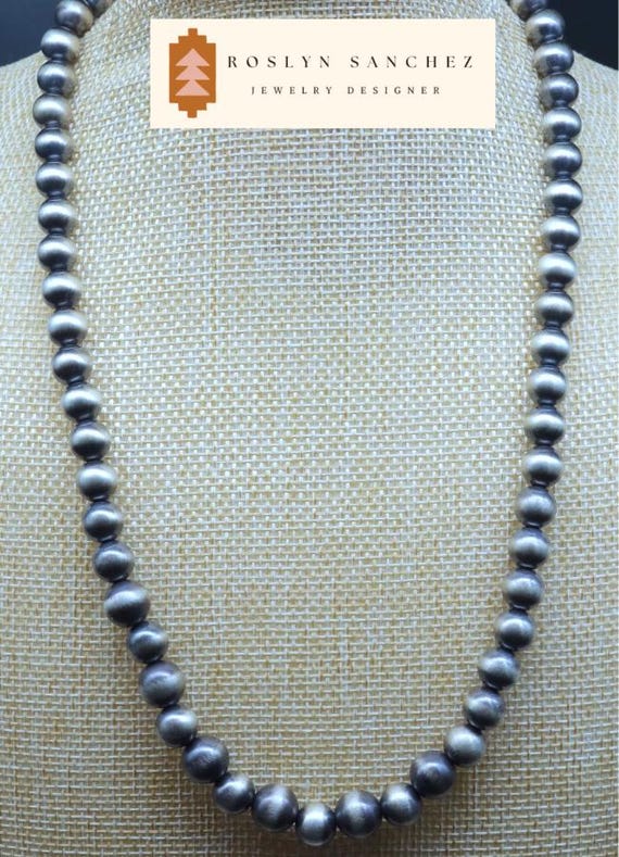 NAVAJO PEARL ネックレス　sterling silver 925 Navajo Pearl Oxidized Sterling Silver 19