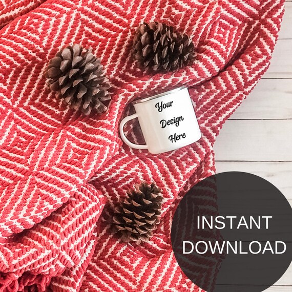 Winter Mug Mockup Enamel Mug Mockup Mug Stock Photography