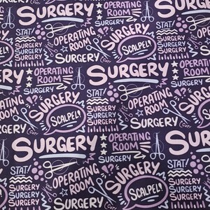 SURGERY  Scrub Hat, Scrub Cap, Surgical Hat, Surgical Cap, Bouffant Style, OR, Surg Tech, Surgical Nurse, Orthopedic