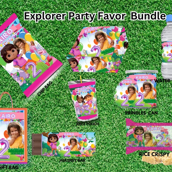 Explorer Party favors, party package, DIGITAL files, Printable Party Kit, Digital Only NOT EDITABLE templates