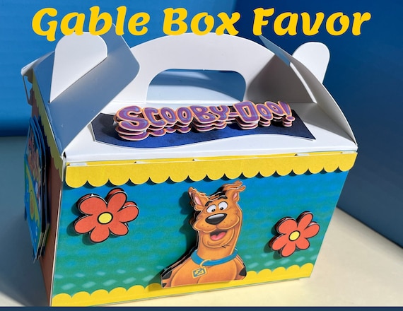 Gable Box Birthday Favor, Mystery Adventure with Scooby Custom Favor Box,