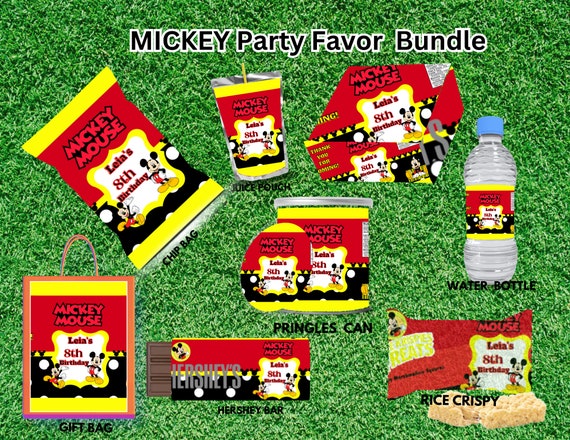 Mickey Party favors, party package, DIGITAL files, Printable Party Kit, Digital Only NOT EDITABLE templates