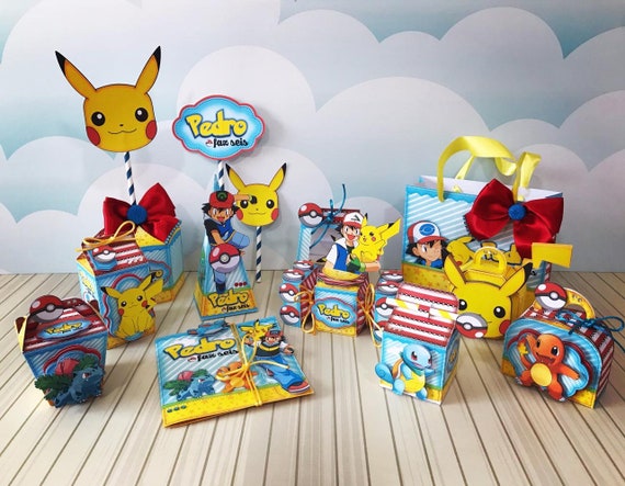 Pokémon Birthday Party Box Bundle, Digital Download, PNG File
