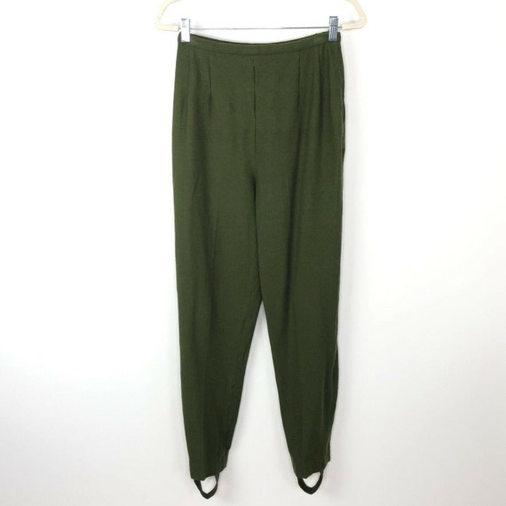 Sportempos VTG Green Wool Skinny Stirrup Pants  |… - image 1