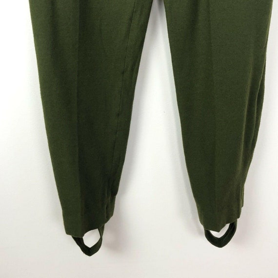 Sportempos VTG Green Wool Skinny Stirrup Pants  |… - image 3