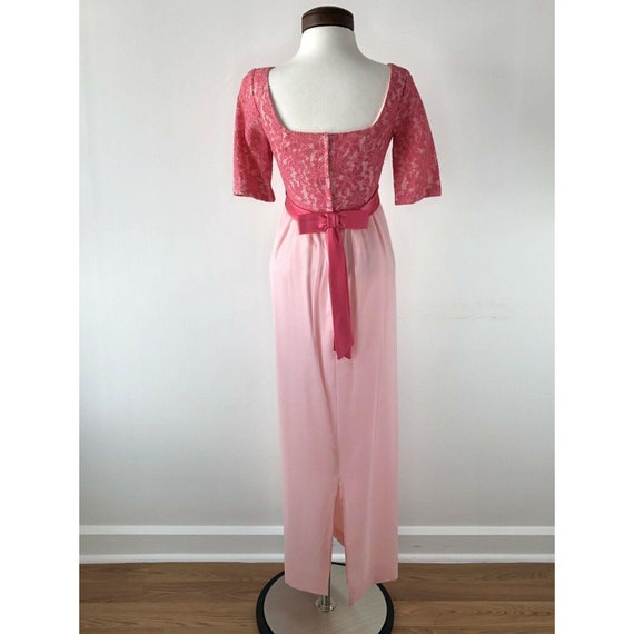 Vtg 1970s 60s Pretty in Pink Prom Dress  |  Women… - image 6