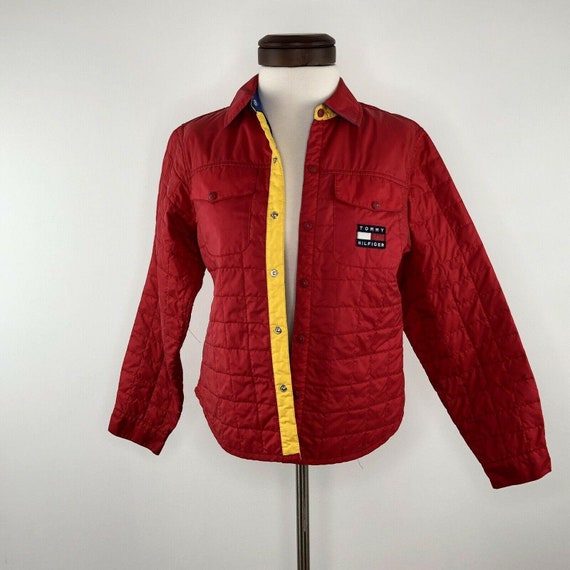 Tommy Hilfiger Vtg 90s Tommy Girl Red Quilted Box… - image 1