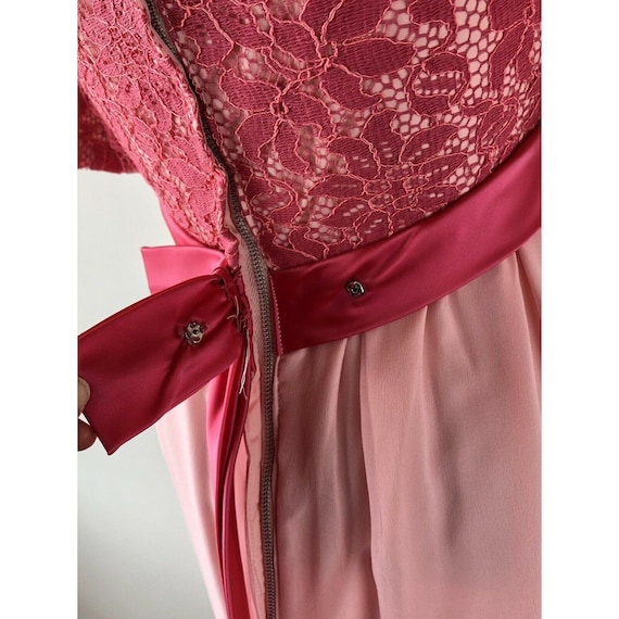 Vtg 1970s 60s Pretty in Pink Prom Dress  |  Women… - image 10