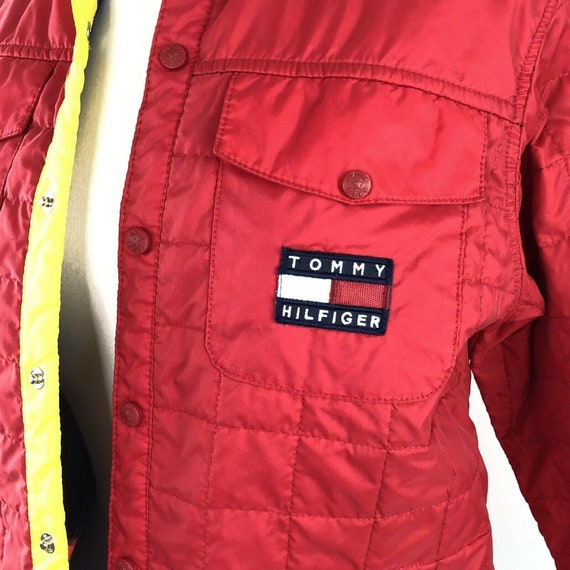 Tommy Hilfiger Vtg 90s Tommy Girl Red Quilted Box… - image 2