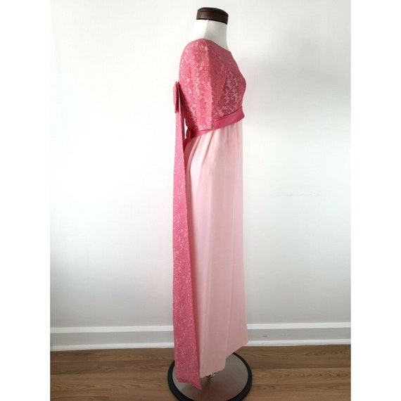 Vtg 1970s 60s Pretty in Pink Prom Dress  |  Women… - image 4