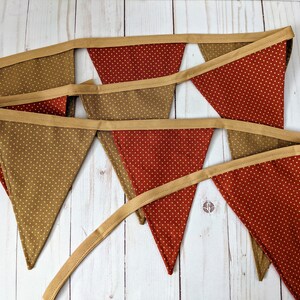 Fall Fabric Banner Fall Bunting-Autumn Garland Earth Tone Decor-Fall Mantel Decor Thanksgiving Decor Thanksgiving Garland Autumn Decor image 3