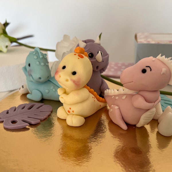 Tortenfiguren Zuckerfigur Dinos Fondant Figuren Tortenaufleger Topper Dinosaurier