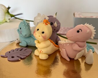 Tortenfiguren Zuckerfigur Dinos Fondant Figuren Tortenaufleger Topper Dinosaurier