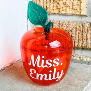 Personalized apple containers - Teacher Appreciation