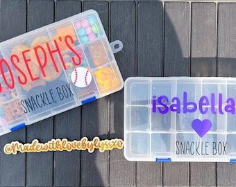 Personalized Snack box - Snackle Box - kids snack container