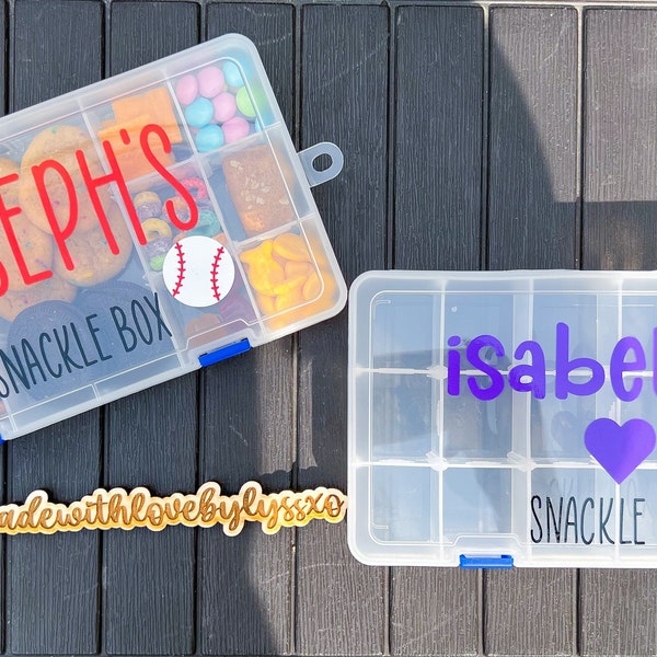 Personalized Snack box - Snackle Box - kids snack container