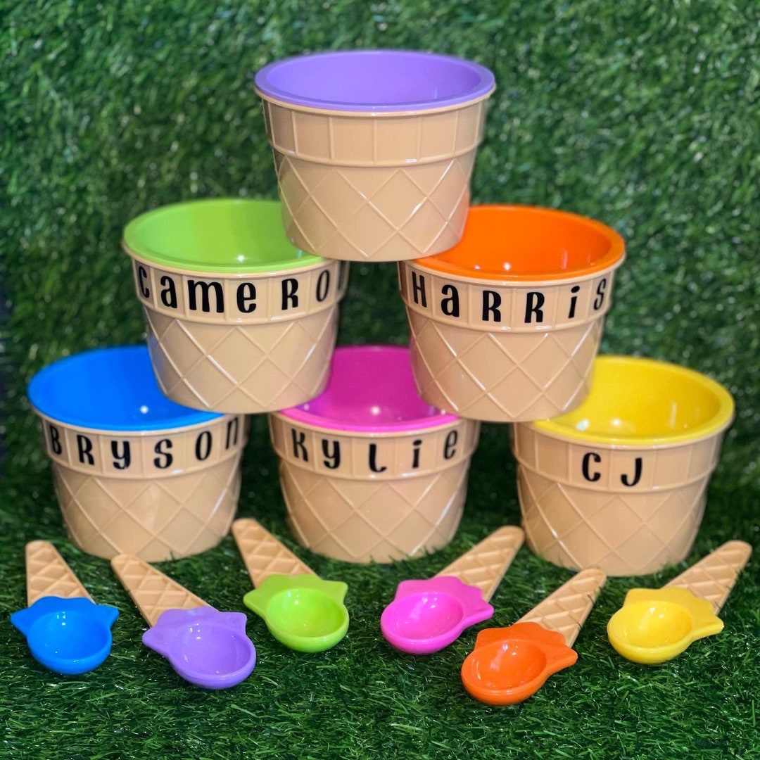 Ice Cream Bowl & Spoon Set Etsy