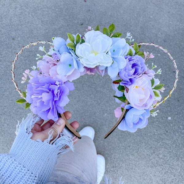 Cotton Candy Dream | Wire ears | disney | floral ears | light up | mouse ears | Disneyland | pastel ears | rainbow ears