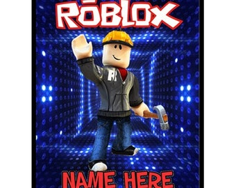 Roblox Toys Etsy - roblox fleece blanket choose sizes and background color free personalization
