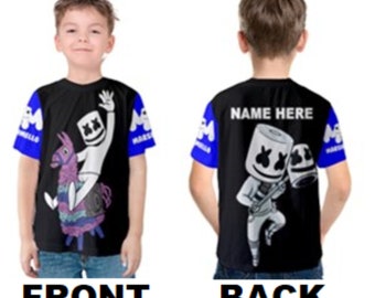 Fortnite T Shirt Etsy - marshmello dj unisex kid s or adult s custom t shirt kids 2 3 4 5 6 7 8 10 12 14 16 18 adult xs s m l xl 2xl 3xl 4xl 5xl